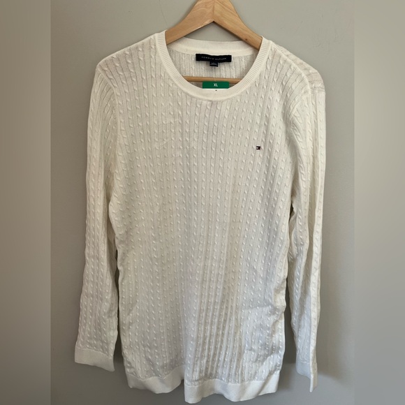 Tommy Hilfiger Women’s White Cable Knit Sweater - Picture 1 of 4